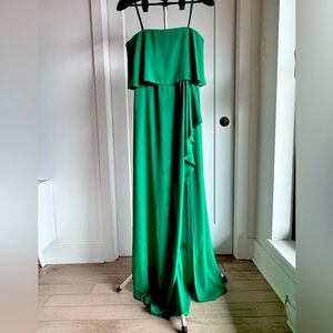 Green BCBG strapless gown